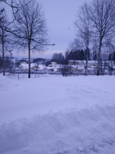 Kong Vinter ramlet inn med brask og bram. Denne snømengden kom i helgen. Og nå snør det igjen! <3