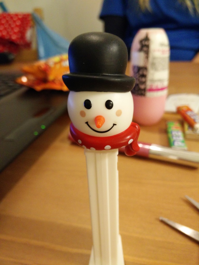 Verdens søteste Pez-snømann!