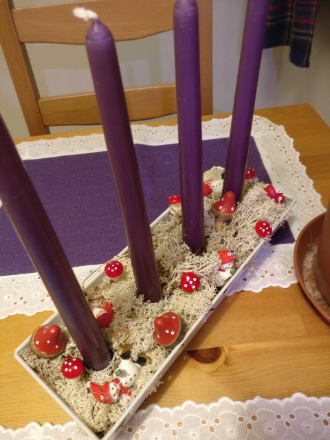 Ene siden av adventskransen